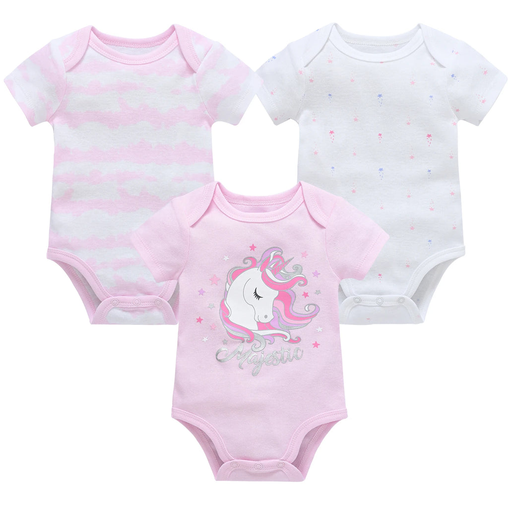 Baby Cotton Bodysuit Set (3 or 6 Pack)