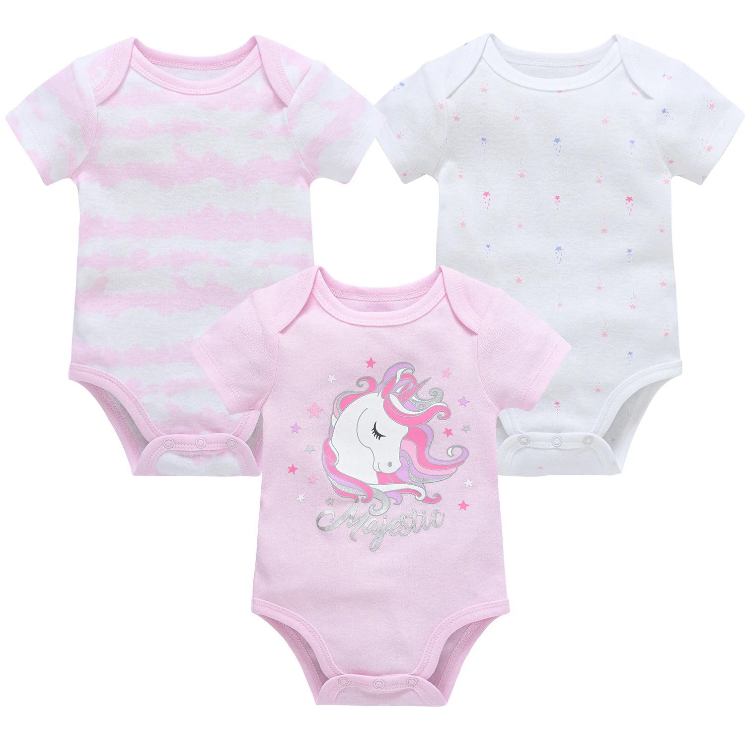 Baby Cotton Bodysuit Set (3 or 6 Pack)