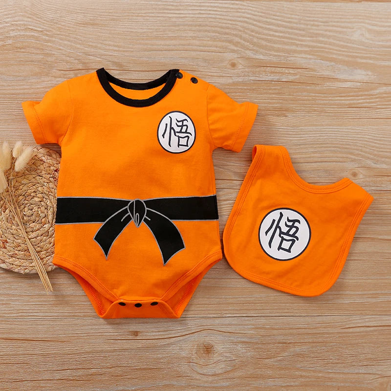 Baby Anime Cosplay Romper – Dragon & Demon Slayer (0-18M)