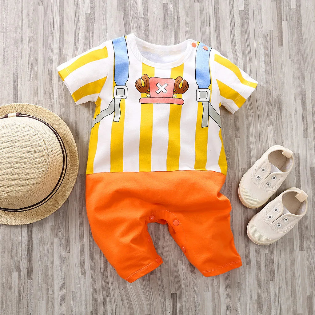 Baby Anime Cosplay Romper – Dragon & Demon Slayer (0-18M)
