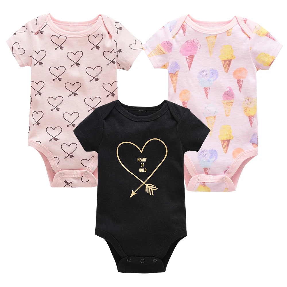 Baby Cotton Bodysuit Set (3 or 6 Pack)