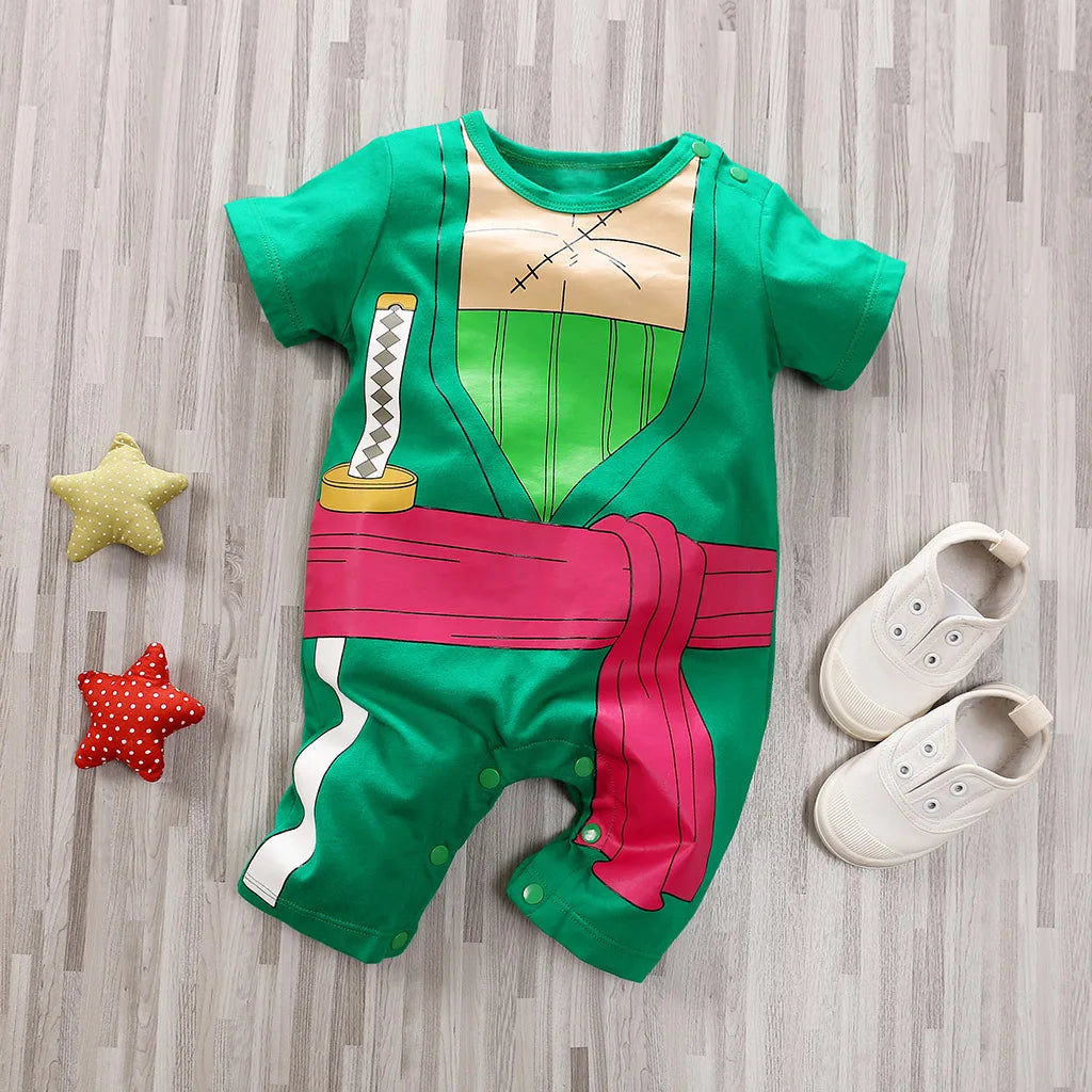 Baby Anime Cosplay Romper – Dragon & Demon Slayer (0-18M)