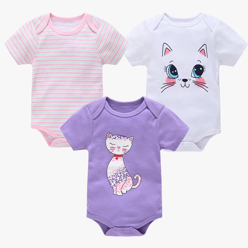 Baby Cotton Bodysuit Set (3 or 6 Pack)