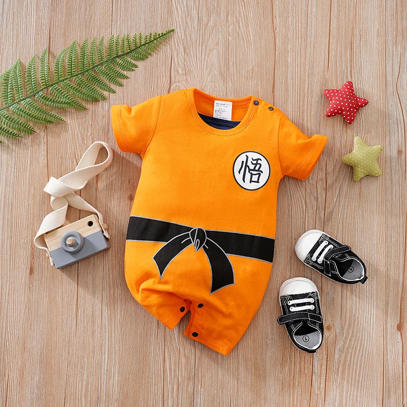 Baby Anime Cosplay Romper – Dragon & Demon Slayer (0-18M)
