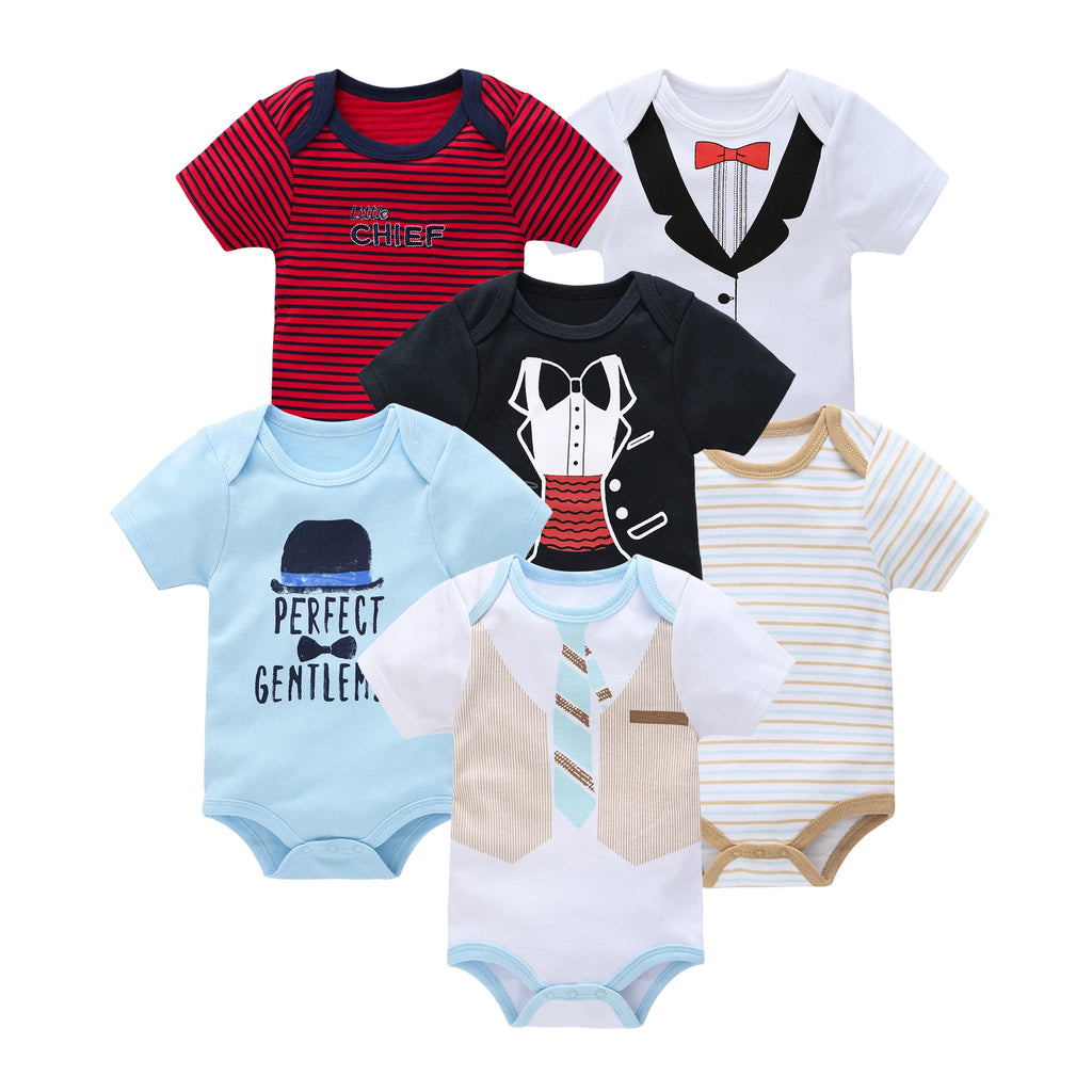 Baby Cotton Bodysuit Set (3 or 6 Pack)