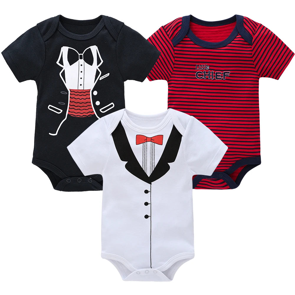 Baby Cotton Bodysuit Set (3 or 6 Pack)