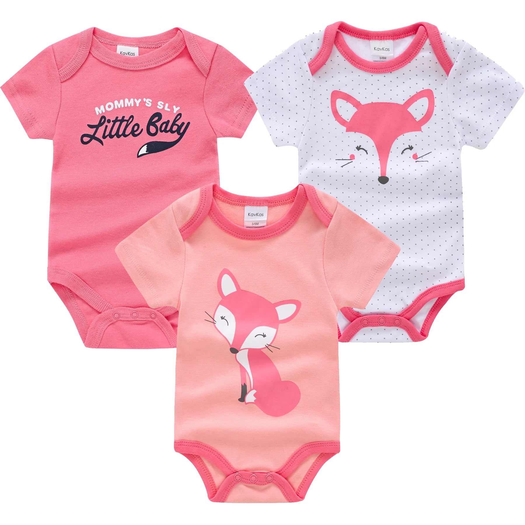 Baby Cotton Bodysuit Set (3 or 6 Pack)