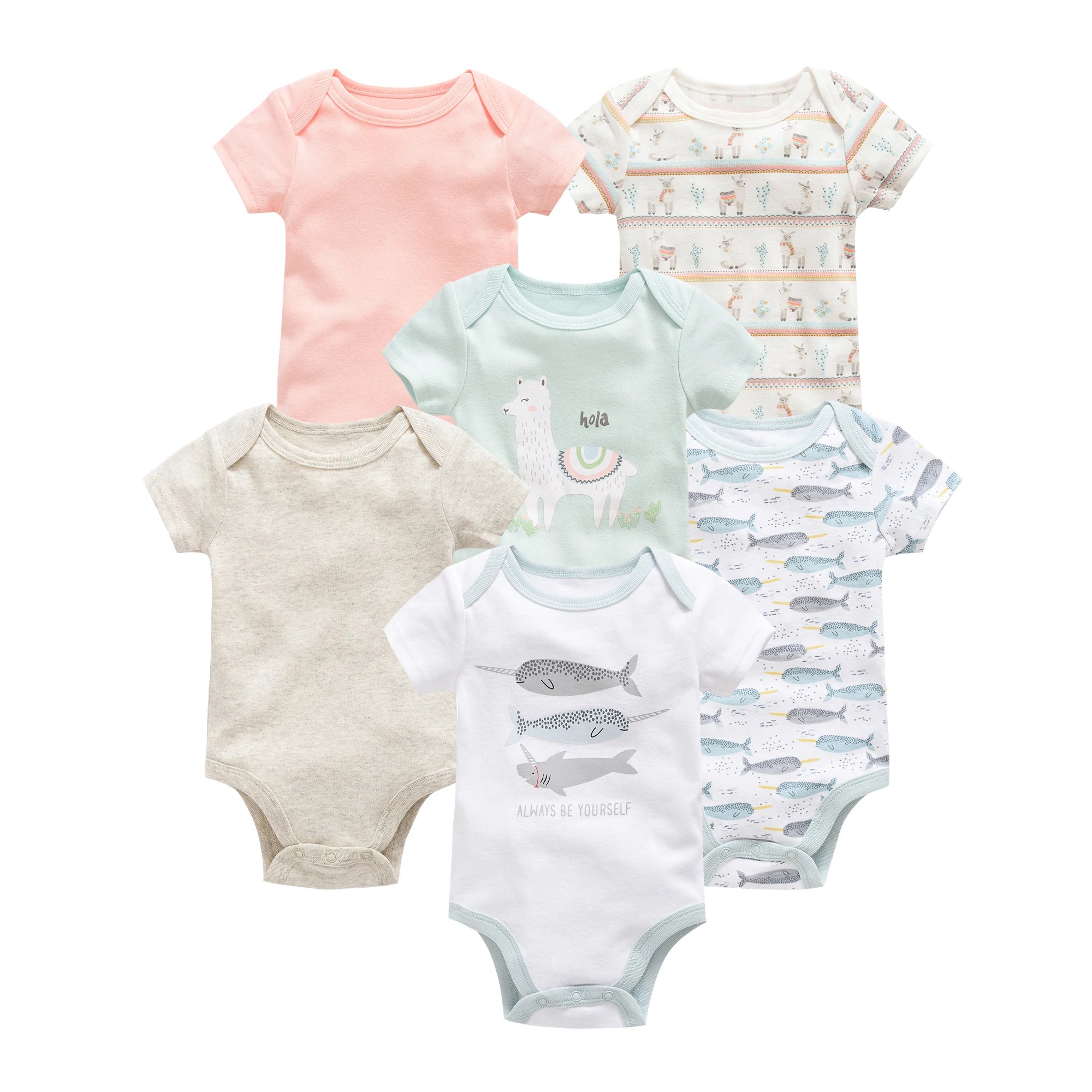 Baby Cotton Bodysuit Set (3 or 6 Pack)