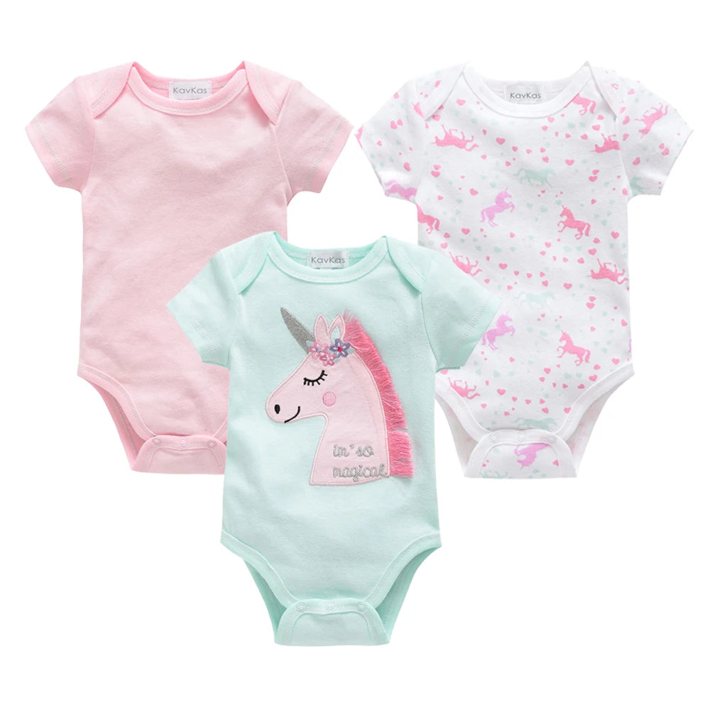 Baby Cotton Bodysuit Set (3 or 6 Pack)