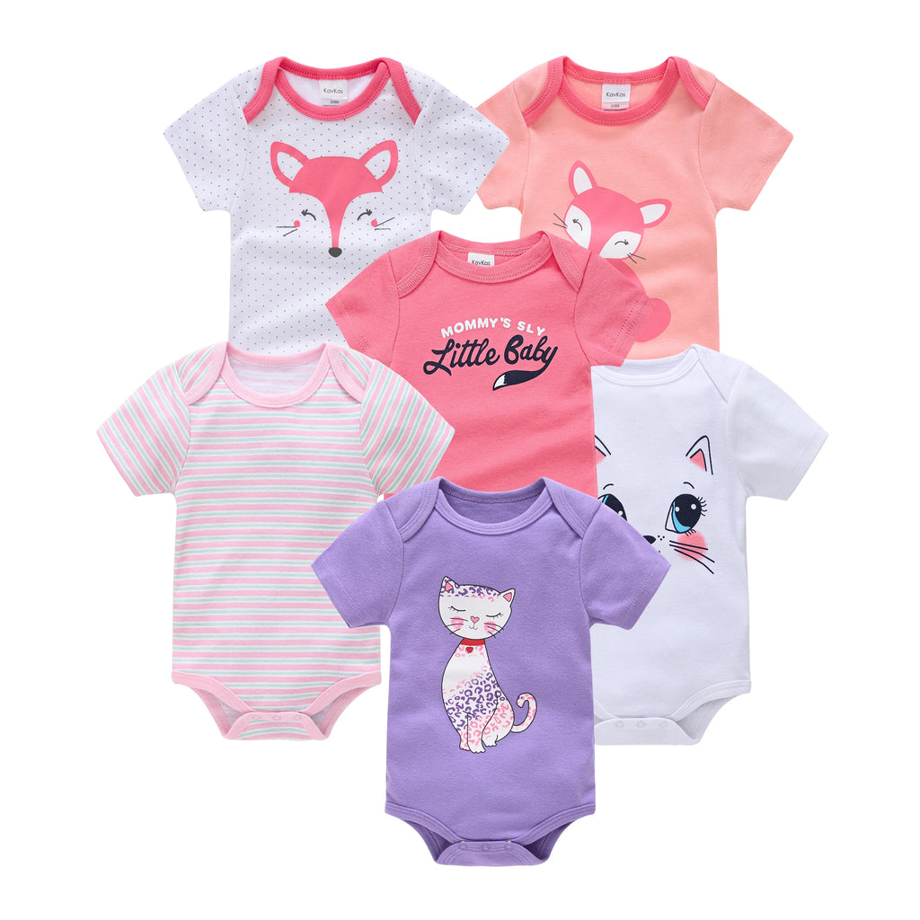 Baby Cotton Bodysuit Set (3 or 6 Pack)
