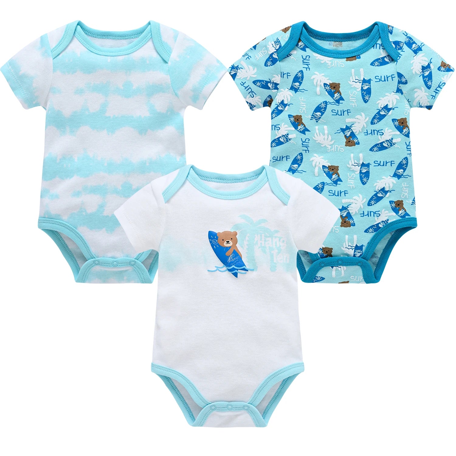 Baby Cotton Bodysuit Set (3 or 6 Pack)
