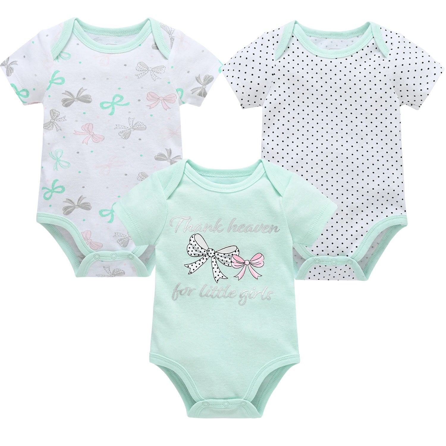 Baby Cotton Bodysuit Set (3 or 6 Pack)