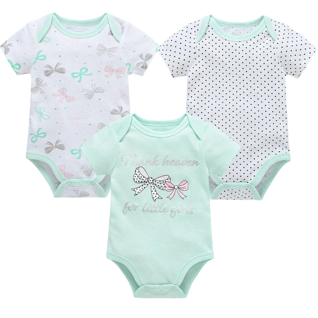 Baby Cotton Bodysuit Set (3 or 6 Pack)